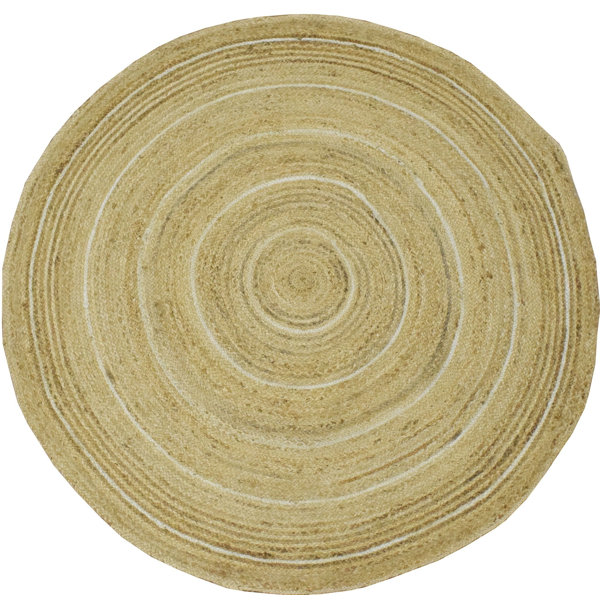 Rosecliff Heights Round Frederico Handmade Braided Jute/Sisal Natural Area Rug Wayfair